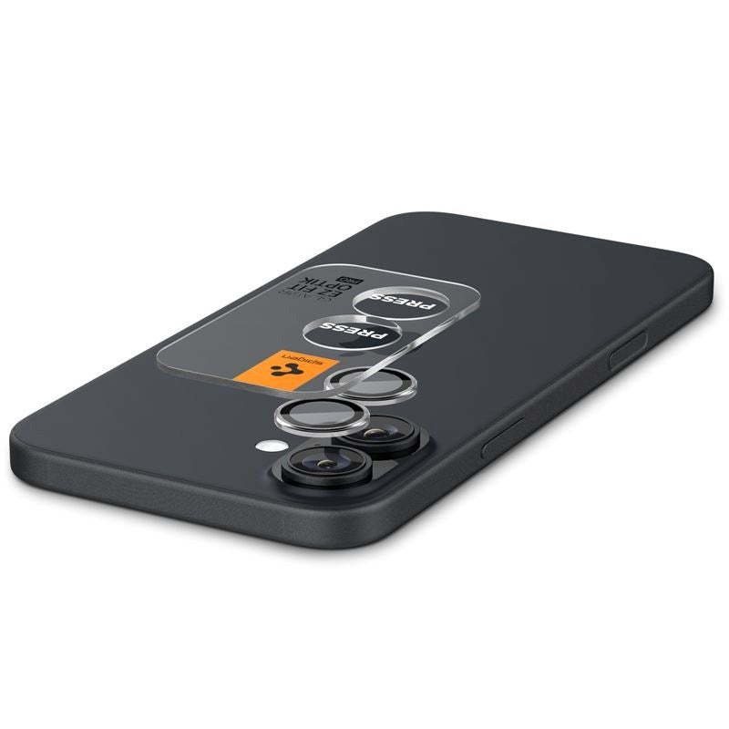 iPhone 17 / 16 / 16 Plus Spigen EZ Fit. tR Optik Pro Kameralinse Beskyttelsesglas - 2 stk. - Gennemsigtig