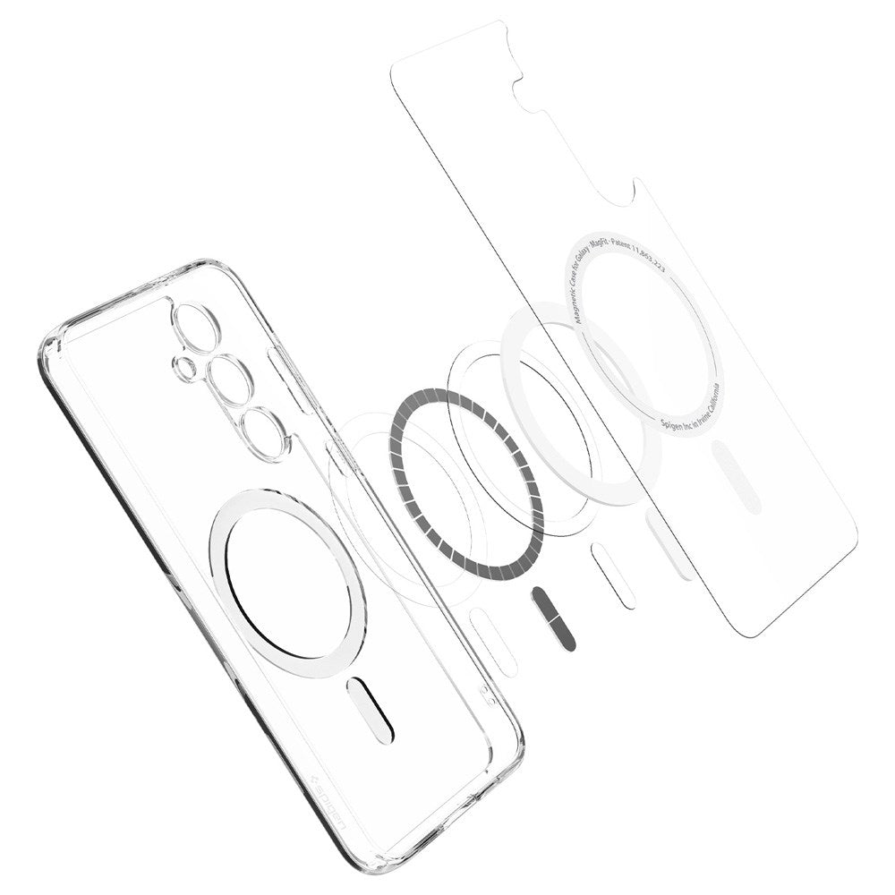 Samsung Galaxy S24 FE Spigen Ultra Hybrid Cover - MagSafe Kompatibel - Gennemsigtig / Hvid