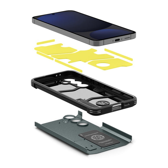 Samsung Galaxy S24 FE Spigen Tough Armor Cover m. Kickstand - Mørkegrøn