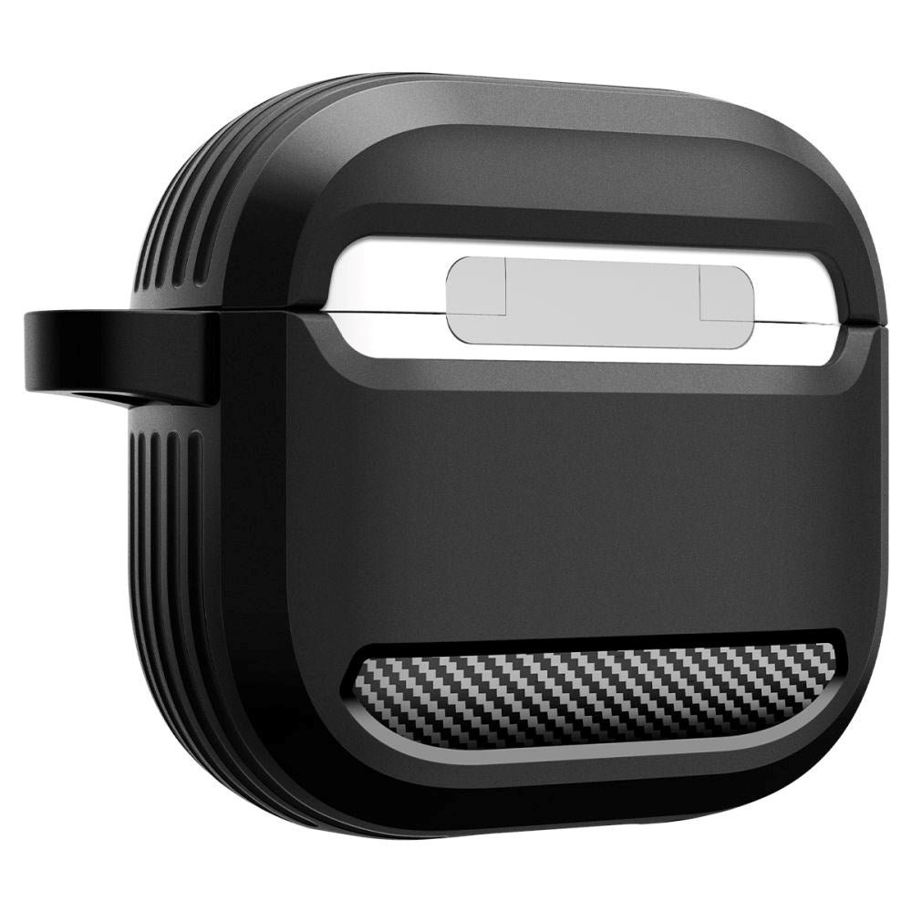 Spigen Rugged Armor Apple Airpods (4. gen) Cover m. Karabinhage - Sort