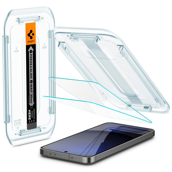 Samsung Galaxy S24 FE / A56 (5G) Spigen EZ Fit Glas.tR Skærmbeskyttelse - 2 stk. - Case Friendly - Gennemsigtig