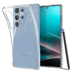 Samsung Galaxy S25 Ultra Spigen Liquid Crystal Glitter Cover - Gennemsigtig