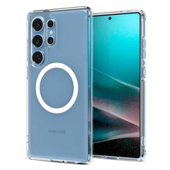 Samsung Galaxy S25 Ultra Spigen Ultra Hybrid Crystal Clear Cover - MagSafe Kompatibel - Gennemsigtig / Hvid