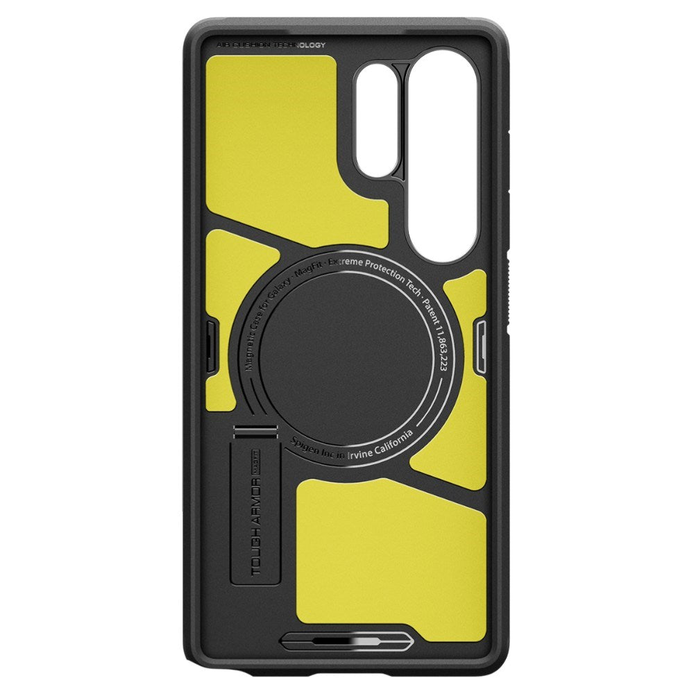 Samsung Galaxy S25 Ultra Spigen Tough Armor Hybrid Cover m. Kickstand - MagSafe Kompatibel - Sort