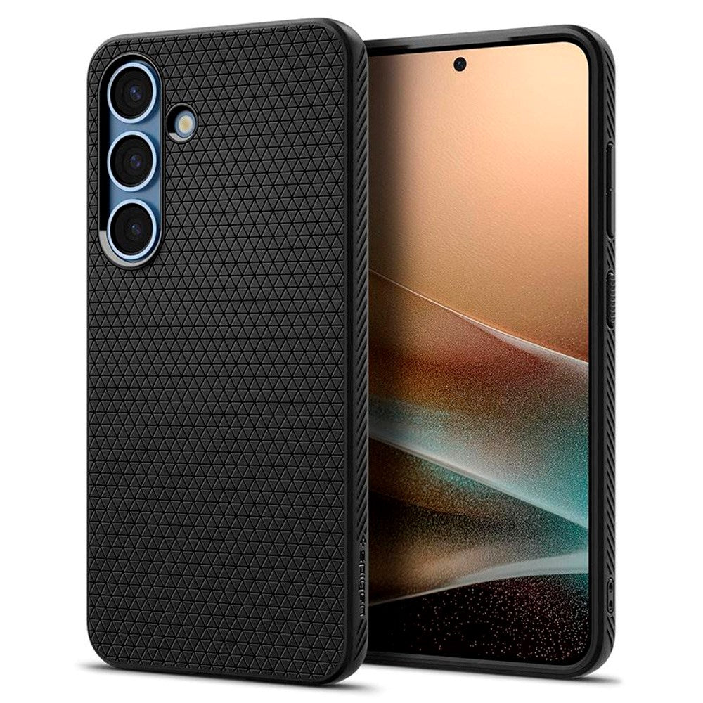 Samsung Galaxy S25+ (Plus) Spigen Liquid Air - Fleksibelt Plastik Cover - Sort