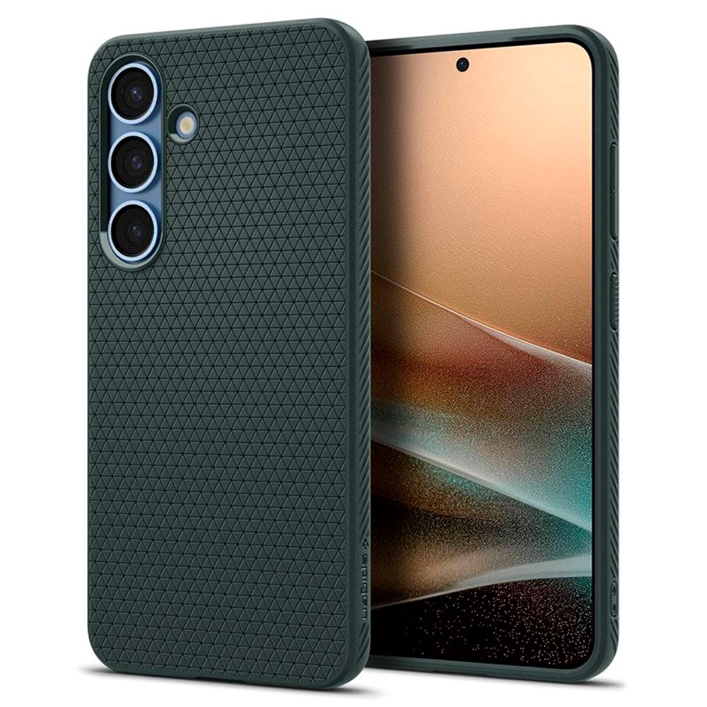 Samsung Galaxy S25 Spigen Liquid Air - Fleksibelt Plastik Cover - Grøn