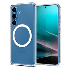 Samsung Galaxy S25 Spigen Ultra Hybrid Crystal Clear Cover - MagSafe Kompatibel - Gennemsigtig / Hvid