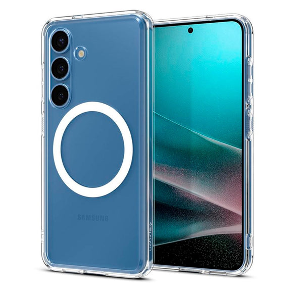 Samsung Galaxy S25 Spigen Ultra Hybrid Crystal Clear Cover - MagSafe Kompatibel - Gennemsigtig / Hvid