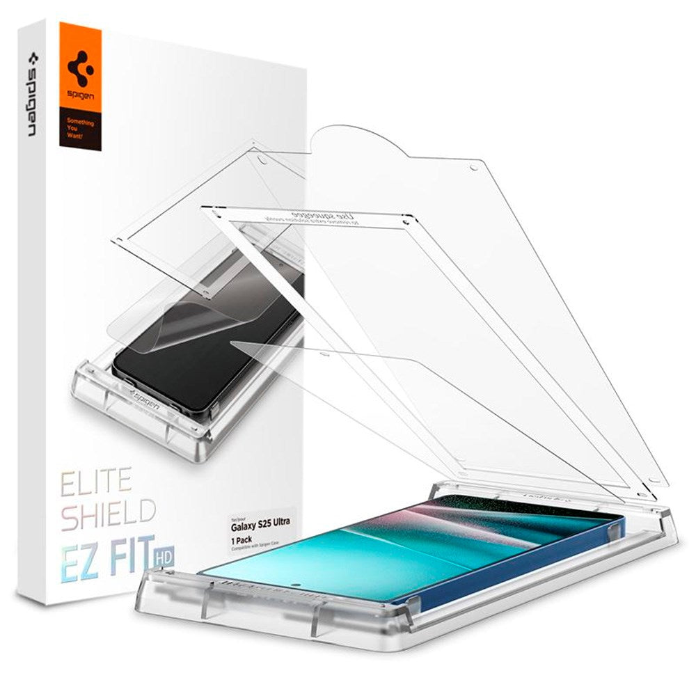 Samsung Galaxy S25 Ultra Spigen EliteShield EZ Fit Skærmbeskyttelsesfilm - Gennemsigtig
