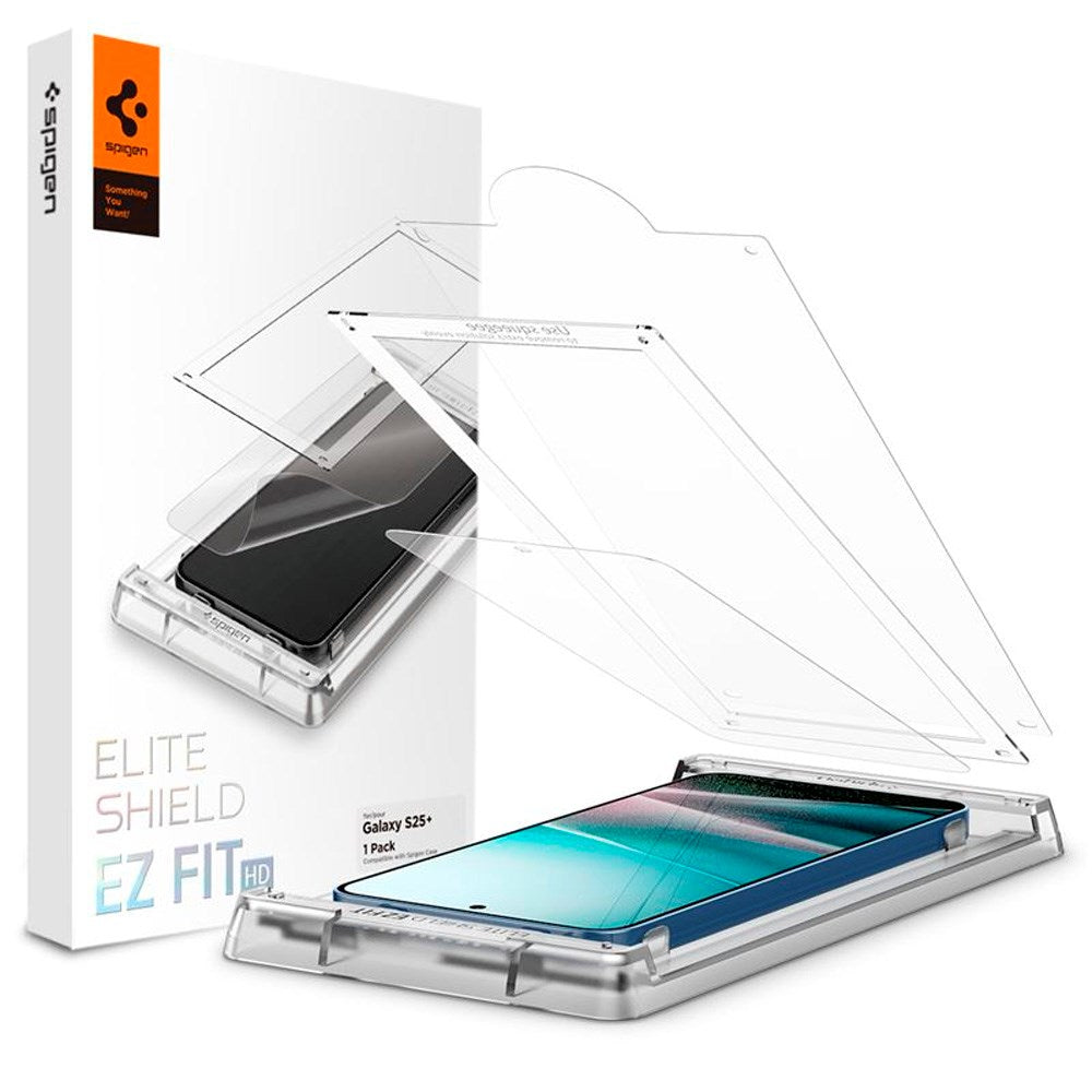 Samsung Galaxy S25+ (Plus) Spigen EliteShield EZ Fit Skærmbeskyttelsesfilm - Gennemsigtig
