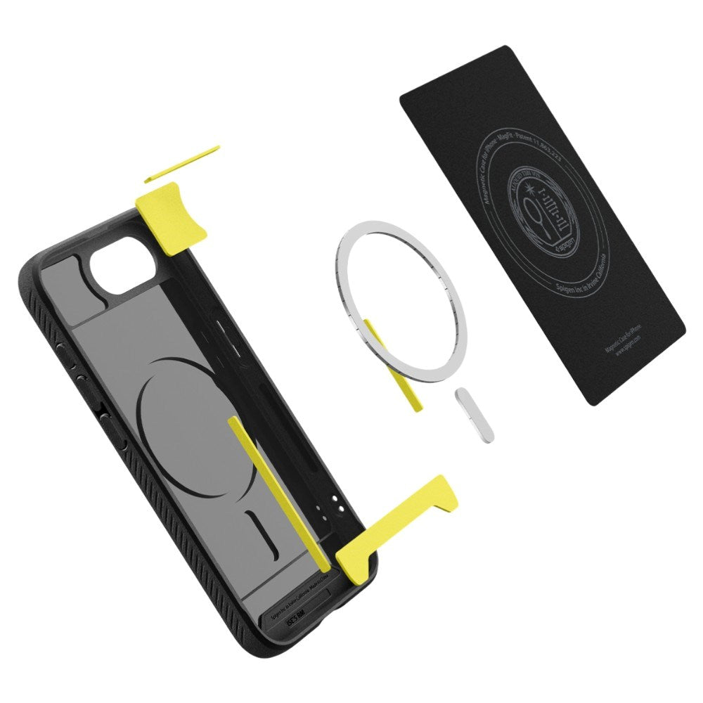 iPhone 17e / 16e Spigen Rugged Armor Cover - MagSafe Kompatibel - Mat Sort