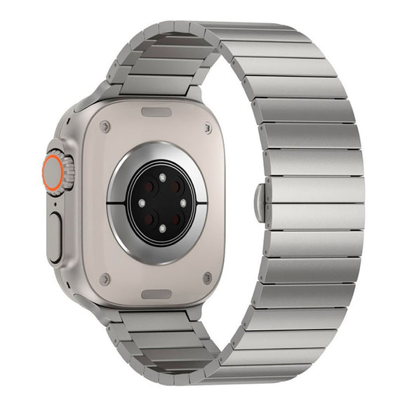 Apple Watch Ultra 1/2 (49mm) Just Mobile Titaniumlegering Rem m. DLC Belægning - Sølv