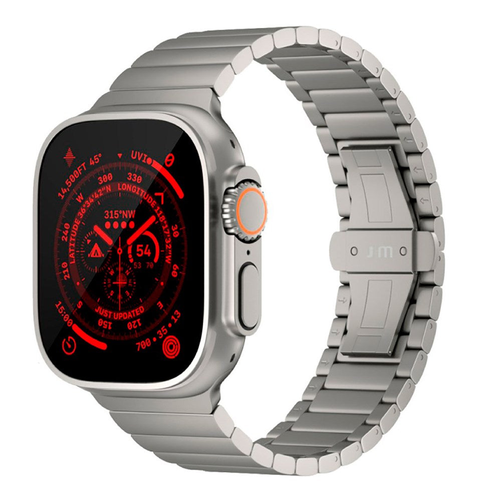 Apple Watch Ultra 1/2 (49mm) Just Mobile Titaniumlegering Rem m. DLC Belægning - Sølv
