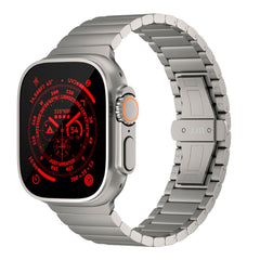 Apple Watch Ultra 1/2 (49mm) Just Mobile Titanium Rem m. DLC Belægning - Sølv