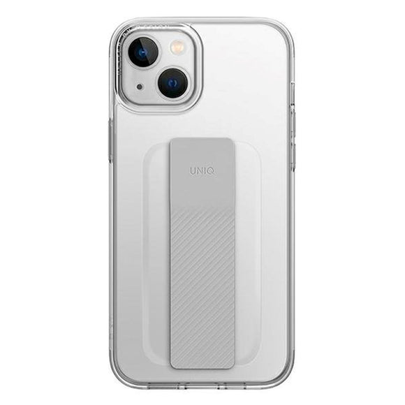 iPhone 14 Plus UNIQ Fleksibelt Bagside Cover m. Heldro Mount - Gennemsigtig