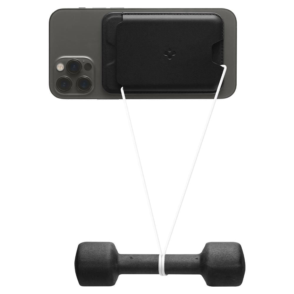 Spigen Valentinus Magnetisk Kortholder - MagSafe Kompatibel - Sort