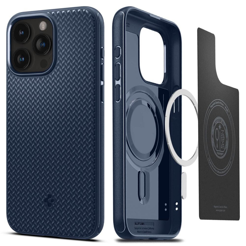 iPhone 15 Pro Max Spigen Mag Armor Cover - MagSafe Kompatibel - Navy Blue