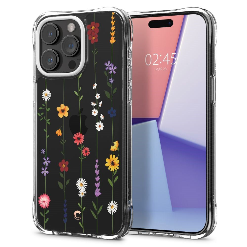 iPhone 15 Pro Cyrill Cecile Plastik Cover m. Strop - Flower Garden