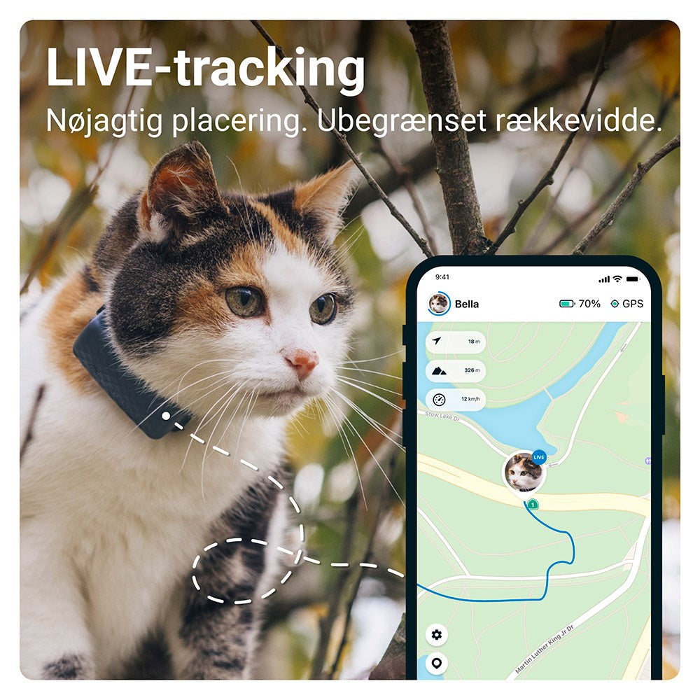 Tractive GPS Cat Mini - GPS Tracker til Kat - Mørkeblå