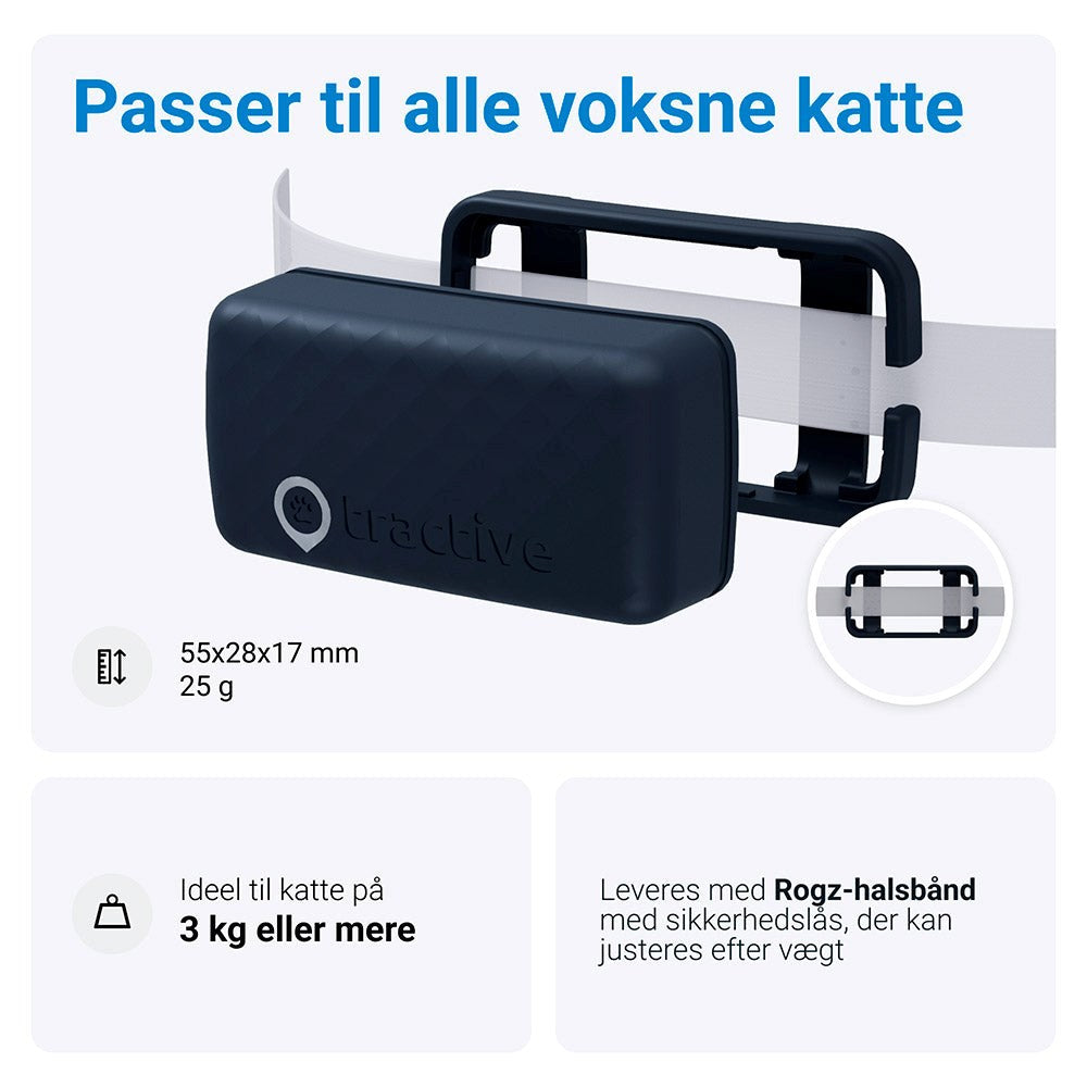 Tractive GPS Cat Mini - GPS Tracker til Kat - Mørkeblå