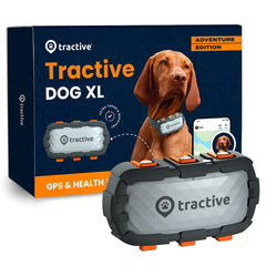 Tractive GPS Dog XL - GPS Tracker til Hund - Adventure Edition - Grå