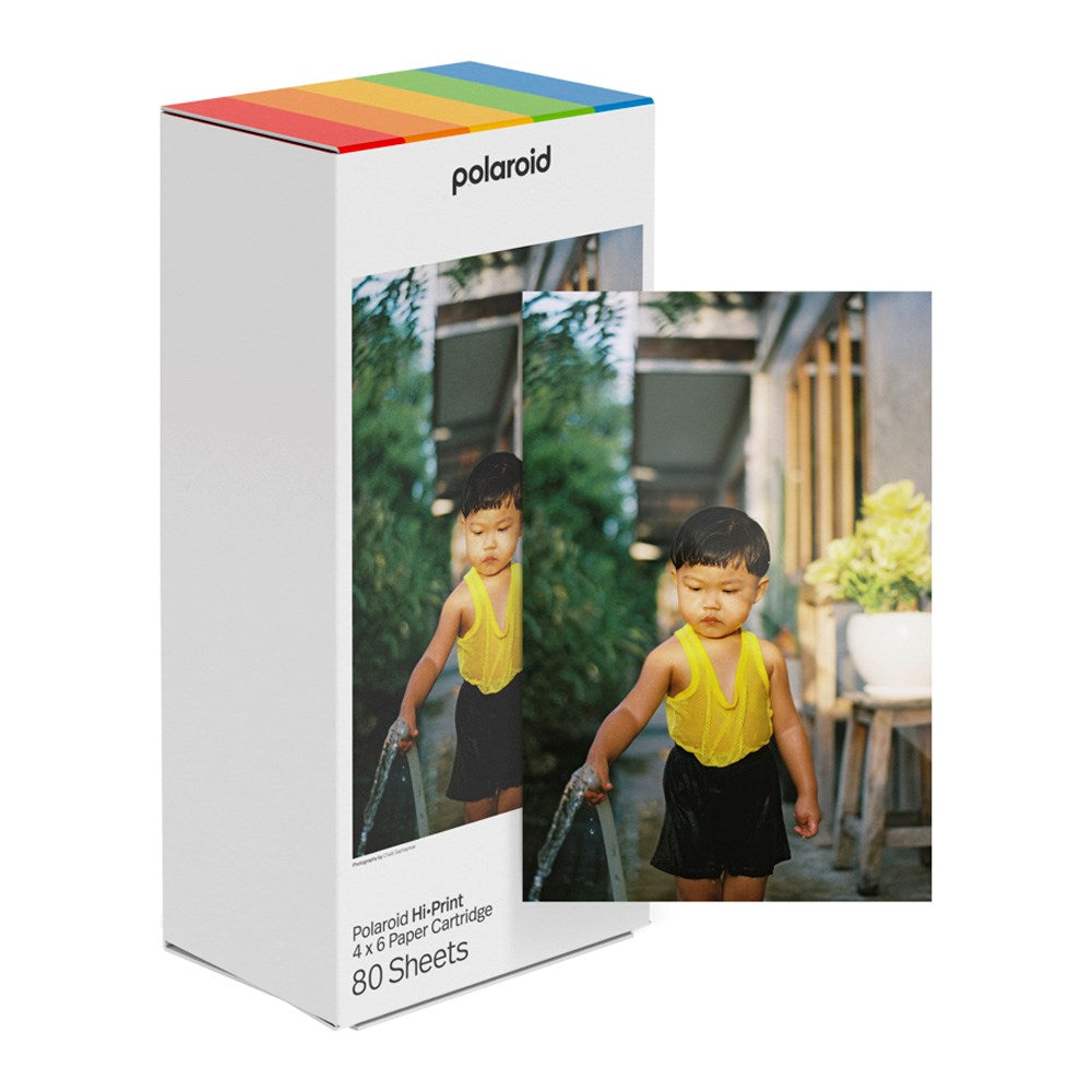 Polaroid Hi-Print Mobil Fotoprinter 4"x6" m. 80 Stk. Fotopapir - Hvid / Rød