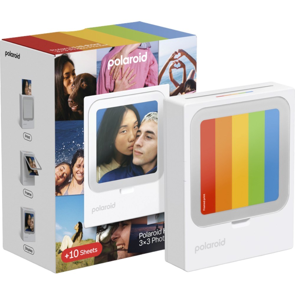 Polaroid Hi-Print 3x3 Pocket Printer inkl. 10x Fotopapir - Hvid