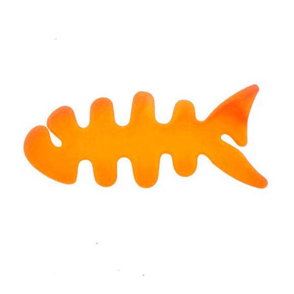 Mini Kabelopruller i Plastik - Fisk - Orange