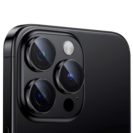 iPhone 15 Pro / 15 Pro Max HOFI Camring Pro Plus - Kameralinse Glas - Sort Kant