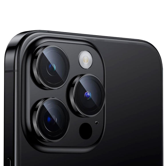iPhone 15 Pro / 15 Pro Max HOFI Camring Pro Plus - Kameralinse Glas - Sort Kant