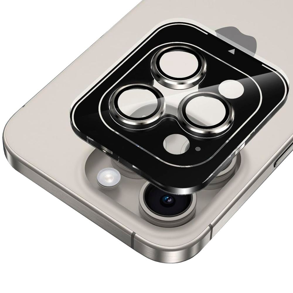 iPhone 15 Pro / 15 Pro Max HOFI Camring Pro Plus - Kameralinse Glas - Sort Kant