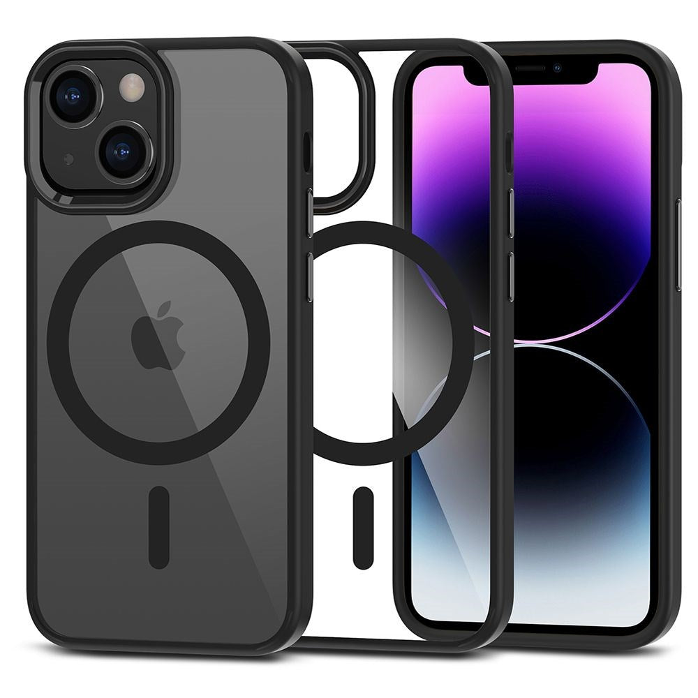 iPhone 12 Mini / 13 Mini Tech-Protect Magmat Cover - MagSafe Kompatibel - Gennemsigtig / Sort