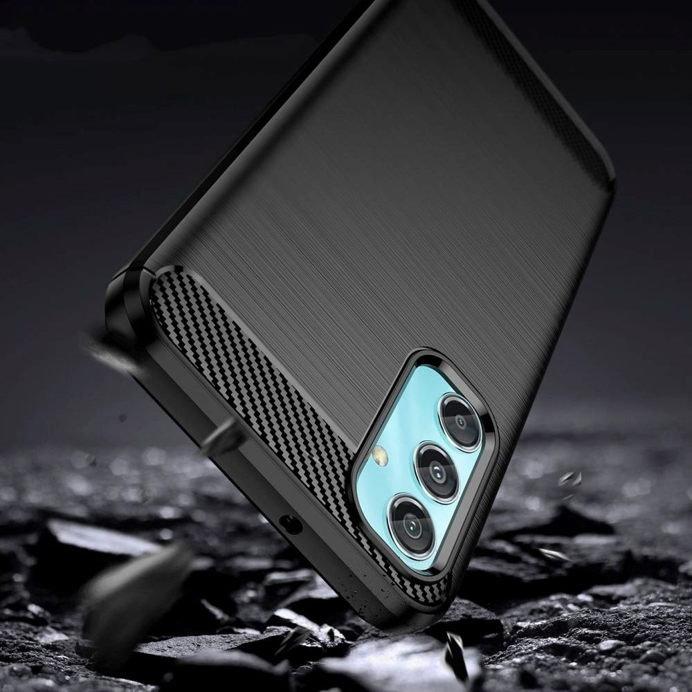 Samsung Galaxy M34 (5G) / F34 (5G) Tech-Protect Fleksibelt Plastik Carbon Cover - Sort