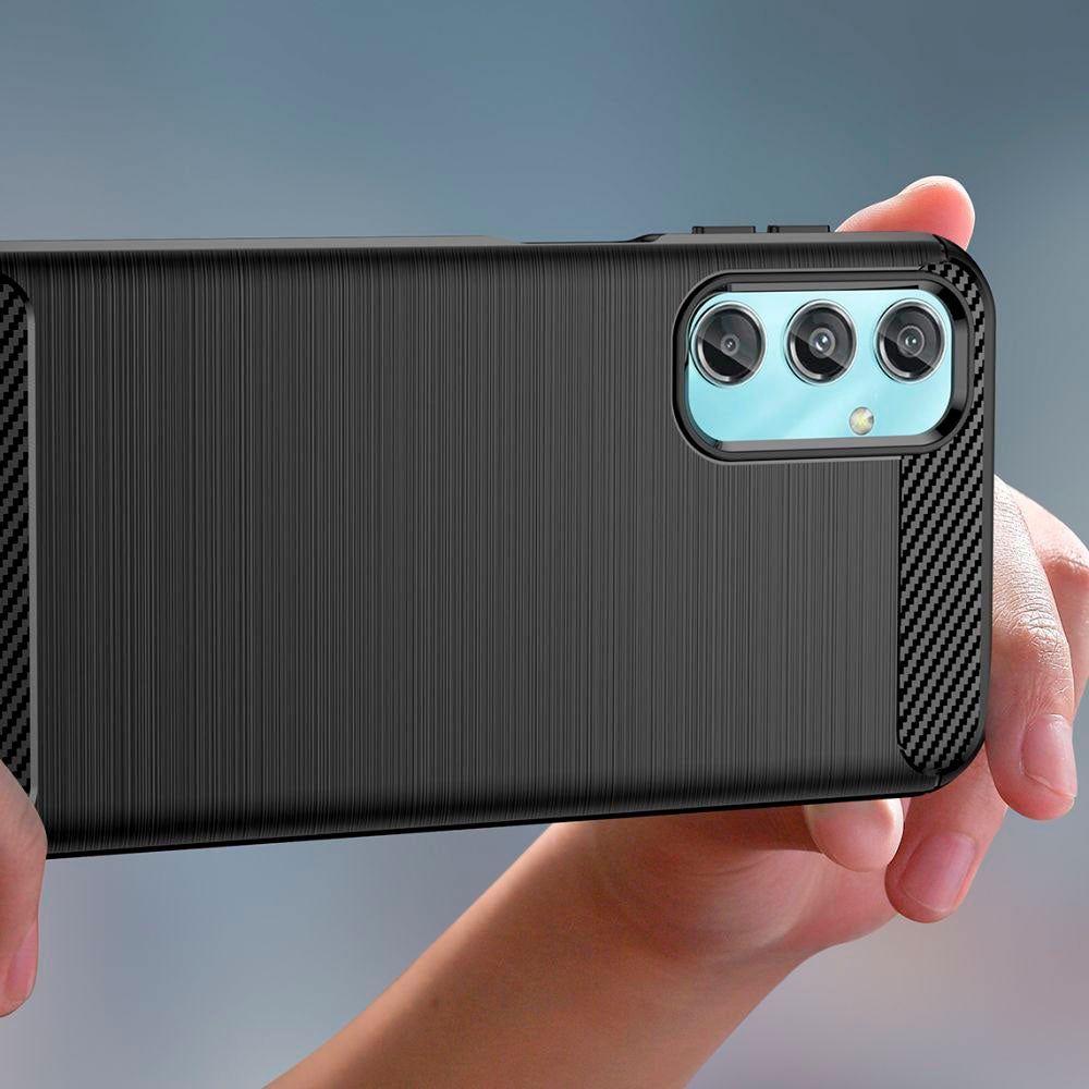 Samsung Galaxy M34 (5G) / F34 (5G) Tech-Protect Fleksibelt Plastik Carbon Cover - Sort