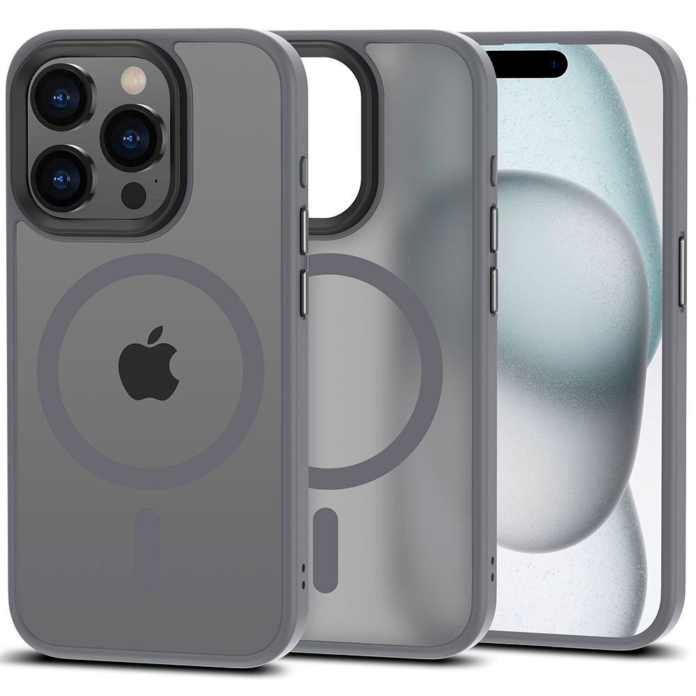iPhone 15 Pro Tech-Protect Magmat Cover - MagSafe Kompatibel - Mat Titanium
