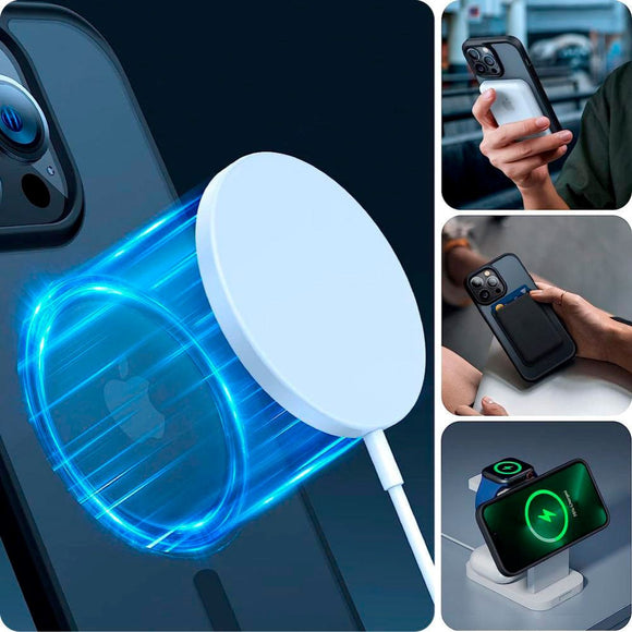 iPhone 15 Tech-Protect Magmat Cover - MagSafe Kompatibel - Mat Lyseblå