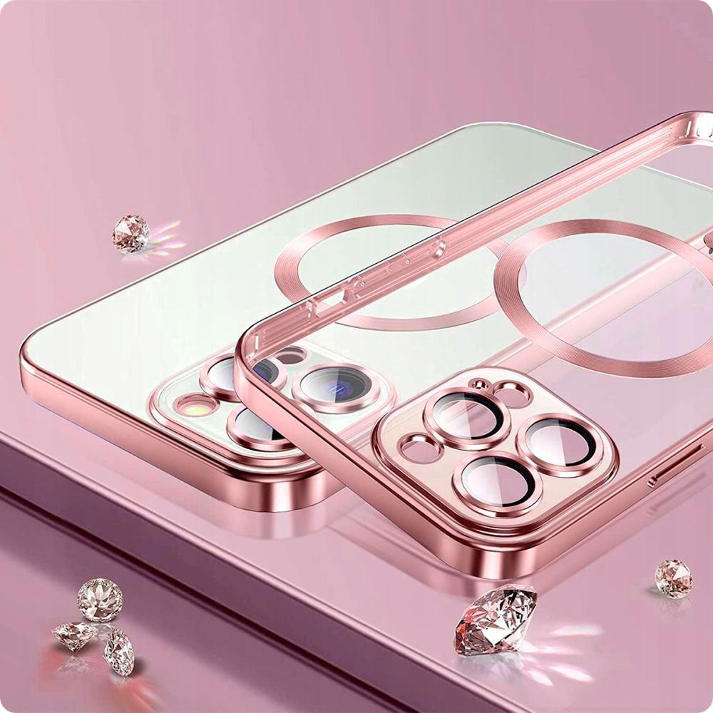 iPhone 15 Tech-Protect MagShine Cover - MagSafe Kompatibel - Gennemsigtig / Mørkeblå