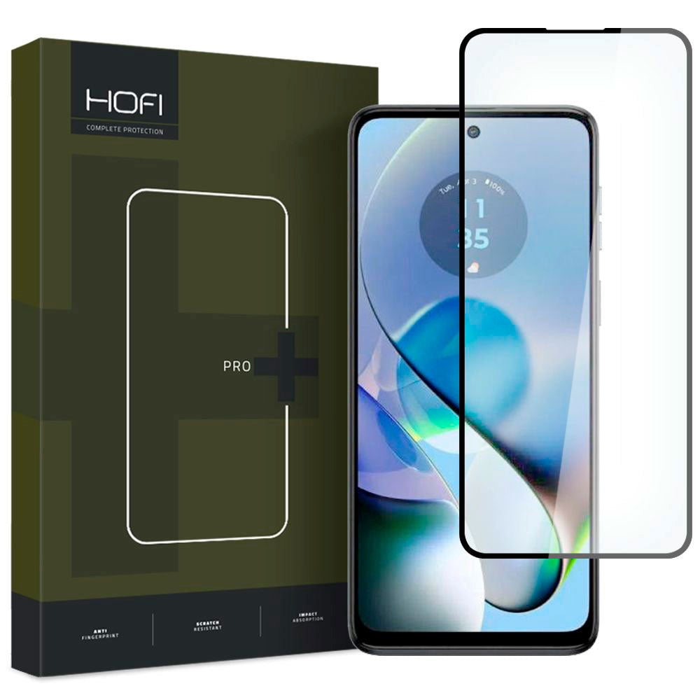Motorola Moto G54 Hofi Glass Pro+ Hærdet Glas Skærmbeskyttelse - Case Friendly - Sort Kant
