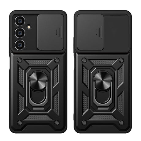 Samsung Galaxy S23 FE Tech-Protect Camshield m. Magnetisk Fingerring & Ståfunktion - Sort