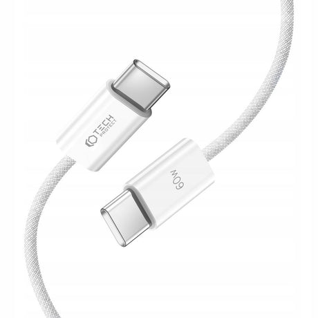 Tech-Protect Ultraboost Classic 60W/3A USB-C til USB-C Kabel 1m - Hvid