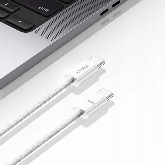 Tech-Protect Ultraboost Classic 60W/3A USB-C til USB-C Kabel 1m - Hvid
