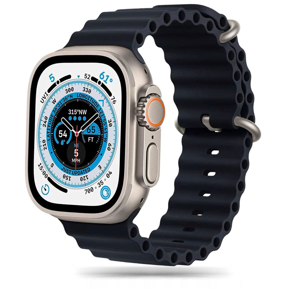 Apple Watch (42/44/SE/45/46/49mm) Tech-Protect Iconband Pro Silikone Rem - Sort