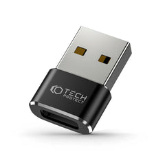 Tech-Protect Ultraboost USB-A til USB-C Adapter - Sort