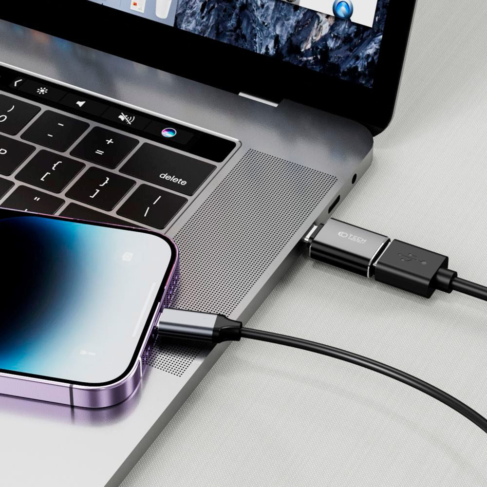 Tech-Protect Ultraboost USB-C til USB-A Adapter - Sort