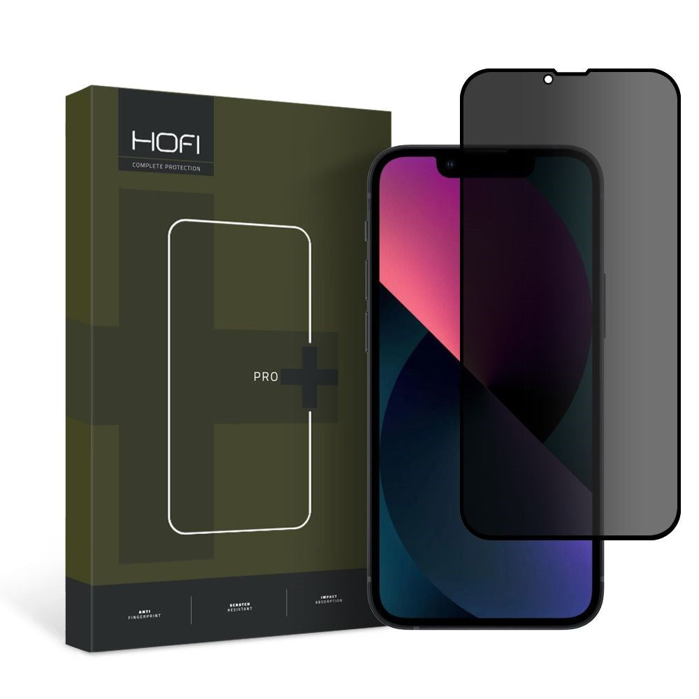 iPhone 13 Mini Hofi Glass Pro+ Skærmbeskyttelse m. Privacy Funktion - Case Friendly - Gennemsigtig