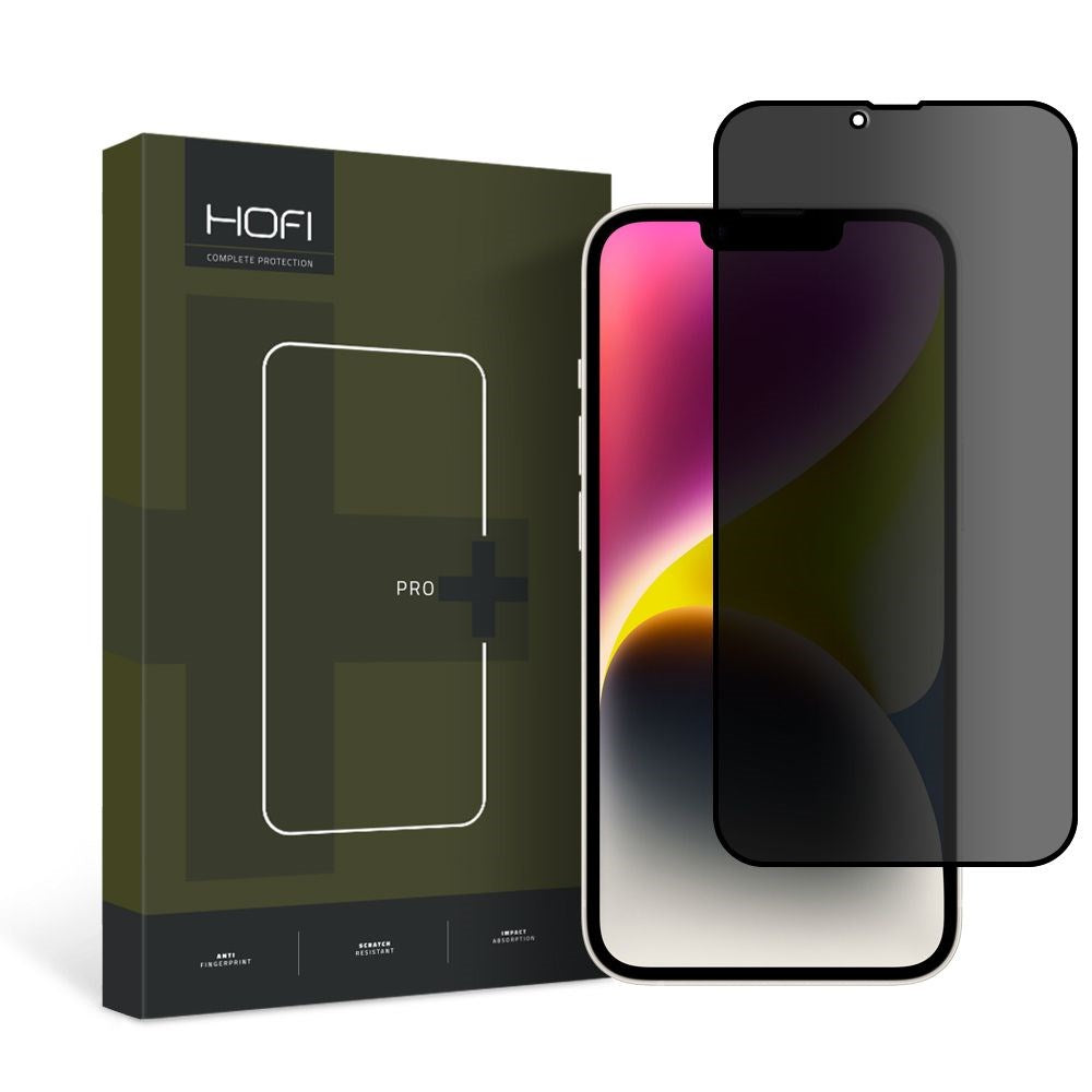 iPhone 14 Plus / 13 Pro Max Hofi Glass Pro+ Skærmbeskyttelse m. Privacy Funktion - Case Friendly - Gennemsigtig