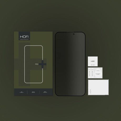 iPhone 14 Pro Max Hofi Glass Pro+ Skærmbeskyttelse m. Privacy Funktion - Case Friendly - Gennemsigtig