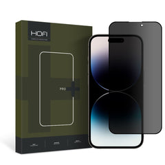 iPhone 14 Pro Max Hofi Glass Pro+ Skærmbeskyttelse m. Privacy Funktion - Case Friendly - Gennemsigtig