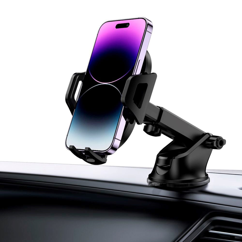 Tech-Protect V5 Universal Mobilholder til Bil - Instrumentbræt & Ventilationsanlæg - Mobil: 50 - 90mm - Sort