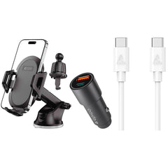 Kør-selv-ferie pakke 4 - inkl. Mobilholder / USB-C - USB-C Kabel / Biloplader